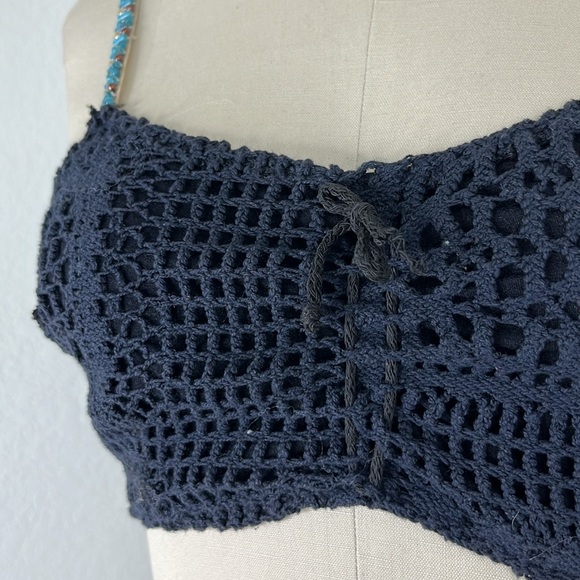 Martine and J Paris Crochet Knit Cropped Top Bralette - Picture 3 of 9